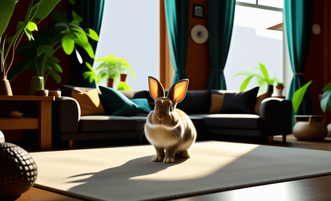 Adapter le comportement d’un lapin à une pièce feng shui