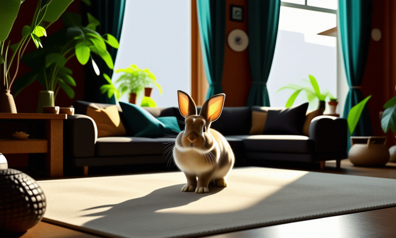 Adapter le comportement d’un lapin à une pièce feng shui